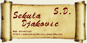 Sekula Đaković vizit kartica